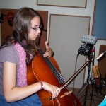 Alexa records cello at Tesco Productions