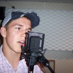 James recording vocal at Tesco Productions