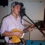 James recording mandolin at Tesco Productions