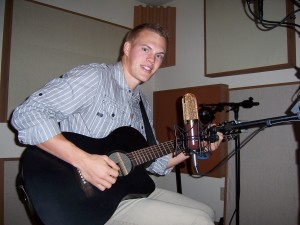 Justin Nordstrom adds guittar parts at Tesco Productions