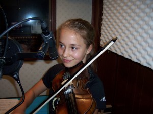 Maria records fiddle & vocal