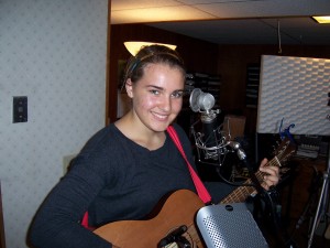 Sarah records acoustic & vocal