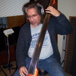 Steve Gomez records bass at Tesco Productions