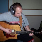 Justin Wissink recording acoustic at Tesco Productions