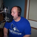 Justin Wissink records keys and vocals at Tesco Productions