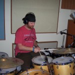 Steve playing drums for Justin Wissink at Tesco Productions