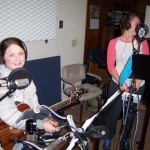 Alexa Clark and Alycea waiting to record.