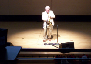 Paul Falkowski plays sax at CIOH 2016 program.