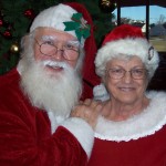 Mr. & Mrs. Clause greet guests at Christmas in our Hearts.