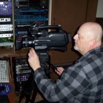 Dave Schellenberg videotaping at Tesco Productions.