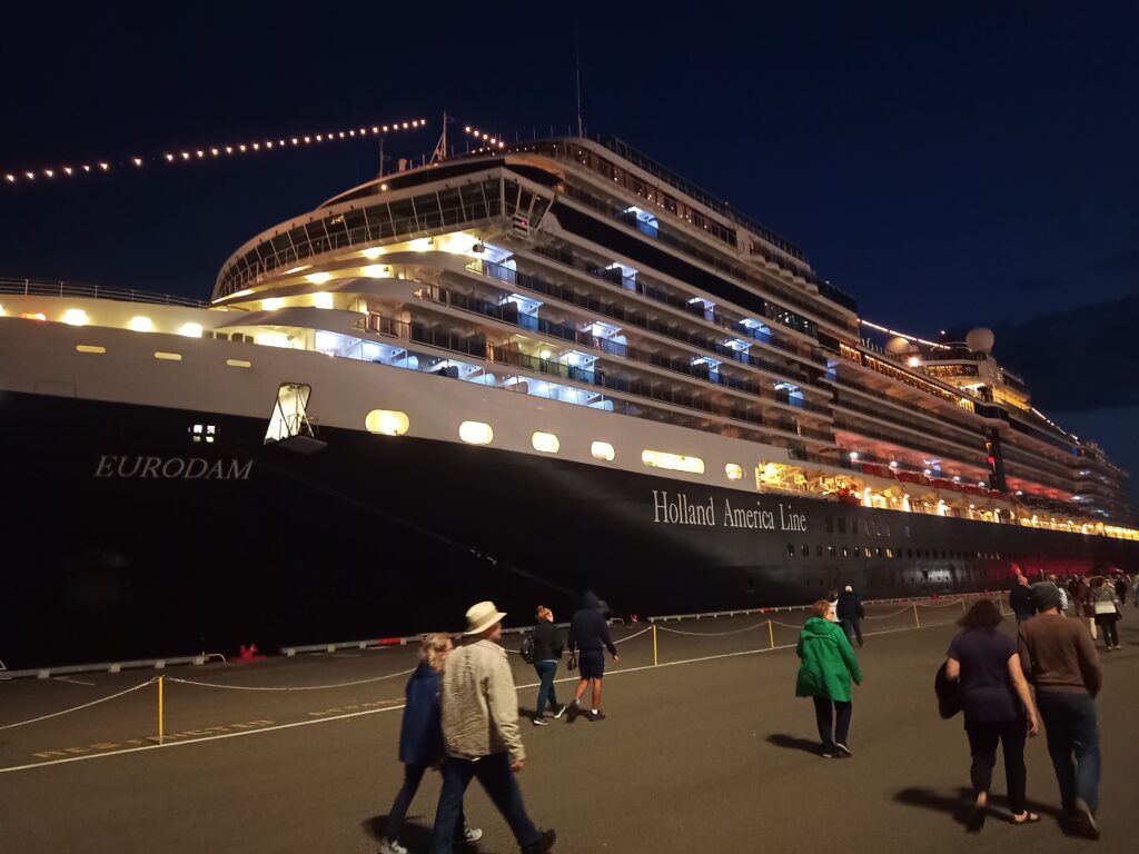 Heading home on the Eurodam cruise ship.