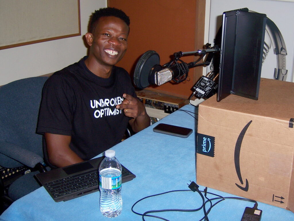 Kofi Douhadji during one of several sessions in the Tesco Productions studio.