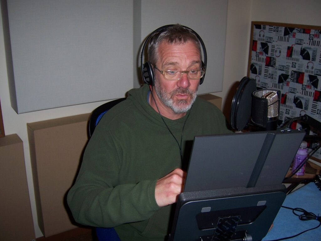 Zeke Pipher reading The Far Bank audiobook at Tesco Productions.
