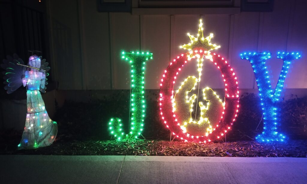 Lighted Angel and JOY